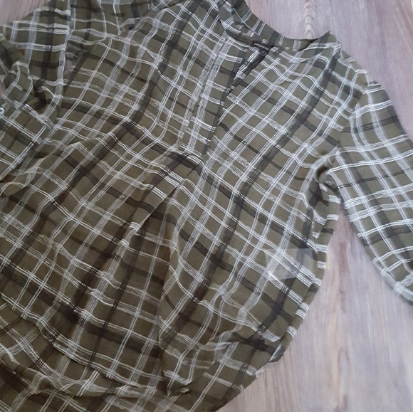 Banana Republic Tops - Banana Republic plaid sheer chiffon blouse